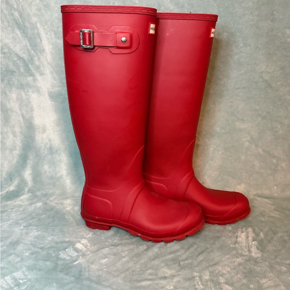Hunter Red Tall Boots - Picture 3 of 6